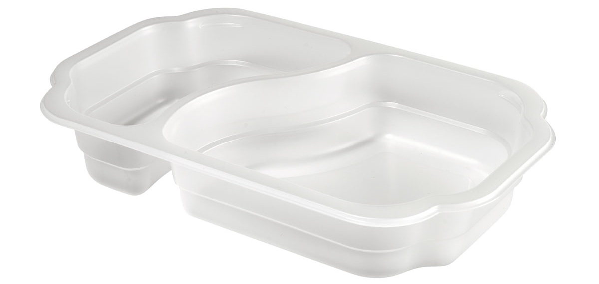 Kunststoff Schale Take-AwayPlus 250 x 159 x 45 mm Transparent 2-Teilung